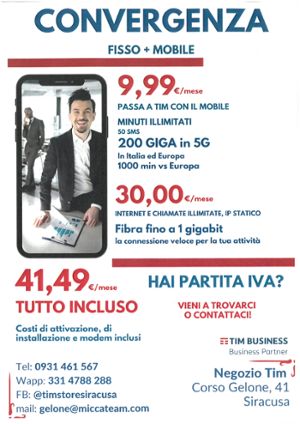 Convergenza Fisso + Mobile Tim Business