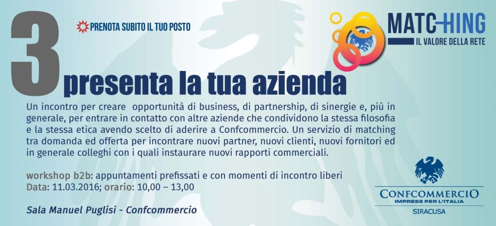 Presenta la tua azienda - 1 incontro - workshop b2b