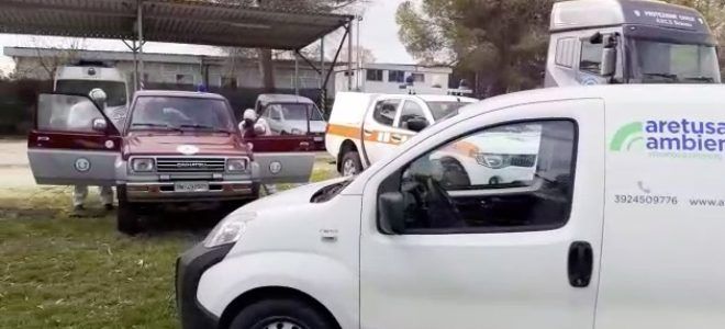 Siracusa, Aretusa ambiente sanifica gratis i mezzi in uso alla Protezione Civile.