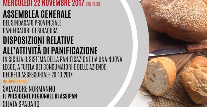 Siracusa, domani assemblea dei panificatori per fare chiarezza sulle nuove misure normative 