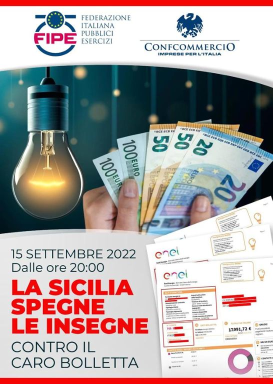 15 SETTEMBRE 2022 DALLE ORE 20.00 - CONFCOMMERCIO E FIPE SPENGONO LE INSEGNE