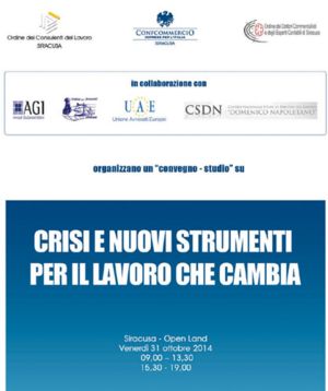 Convegno di studio - “Crisi e nuovi strumenti per il lavoro che cambia”