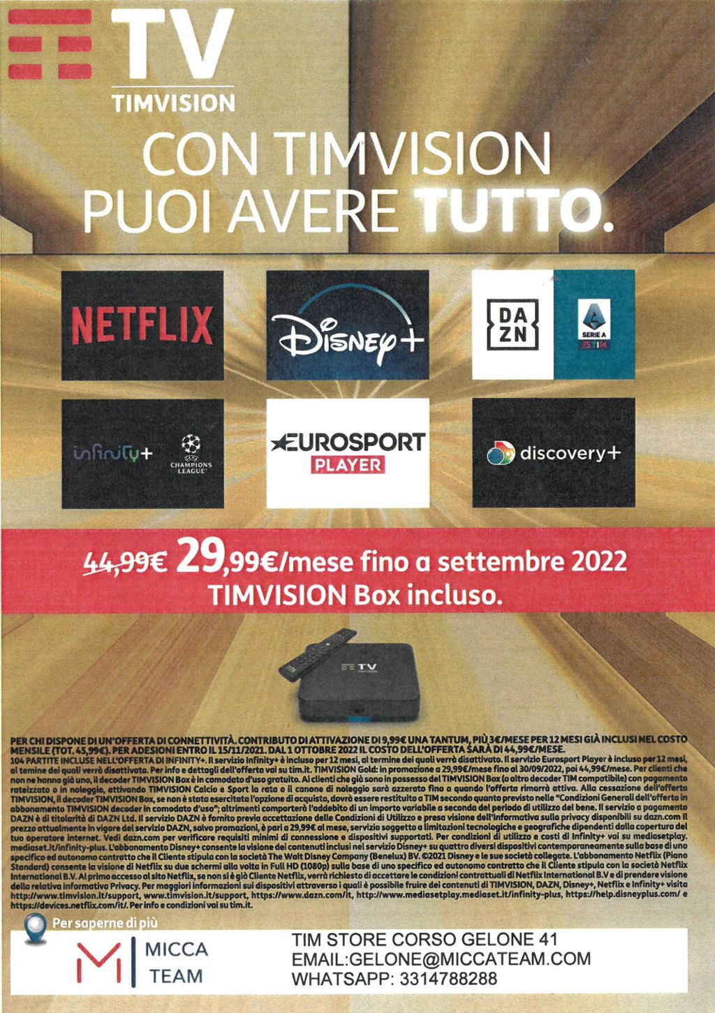 Offerta TIMVision per i Soci Confcommercio Siracusa